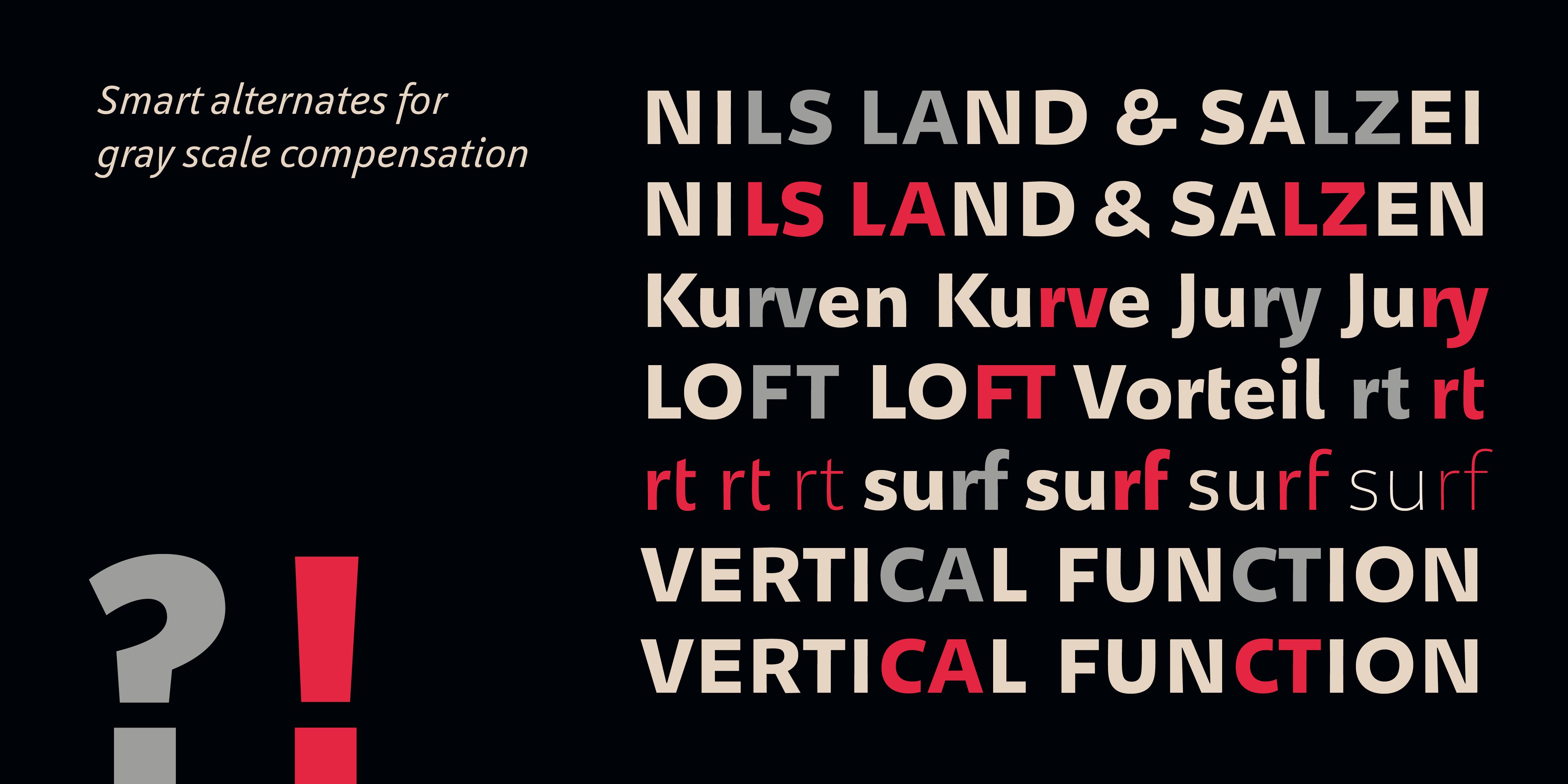 Poster: Alternativbuchstaben zum Grauwertausgleich